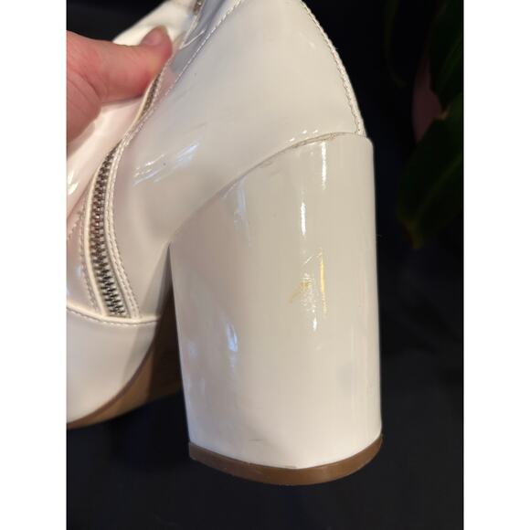 Women’s Steve Madden Taryn Faux Leather White Mid-Calf Boots Booties Shoes, 7 M - Picture 5 of 7